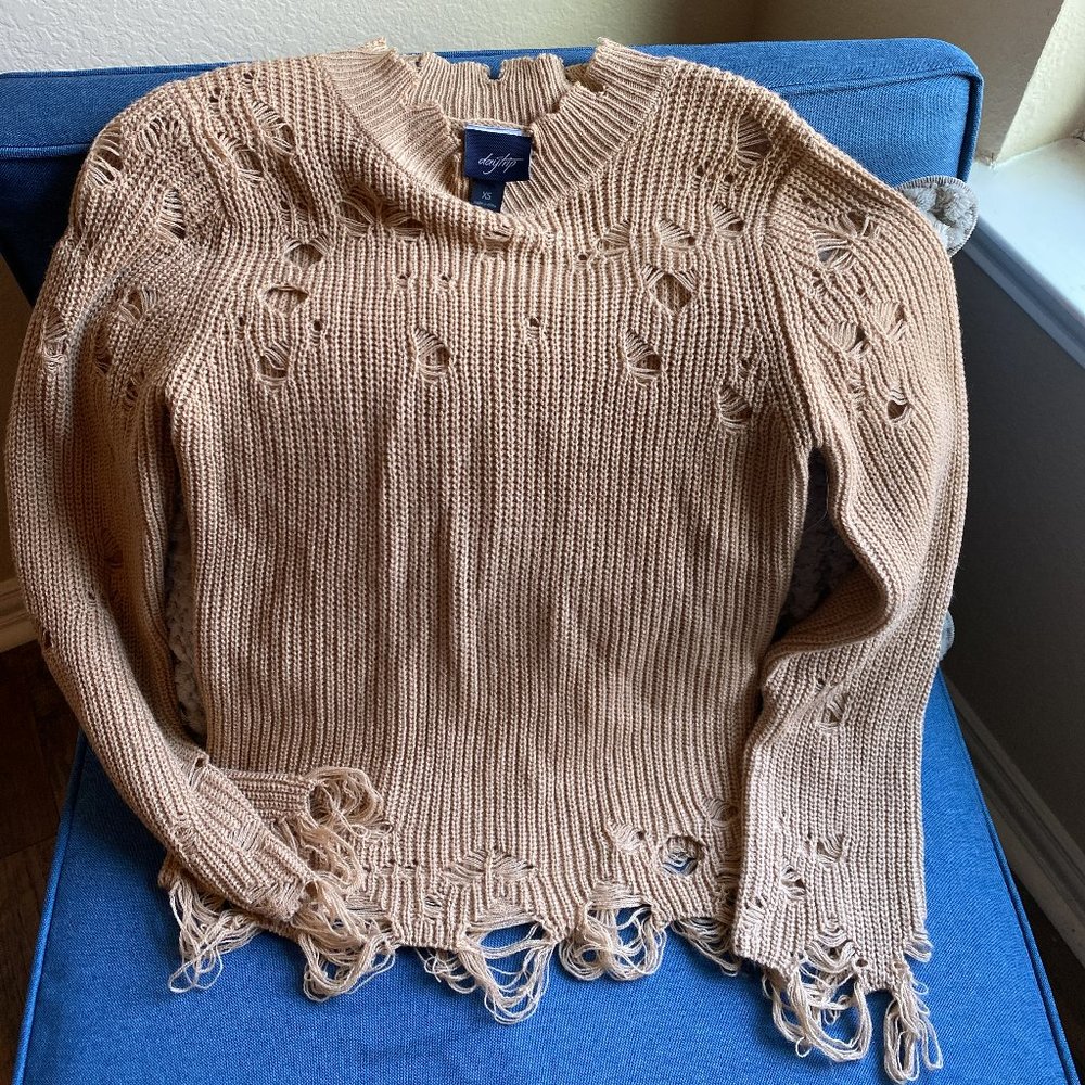 distress sweater long sleeve - light weight
